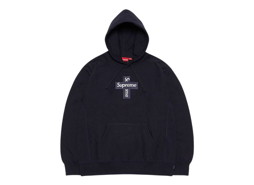 Supreme box logo top hooded sweatshirt navy