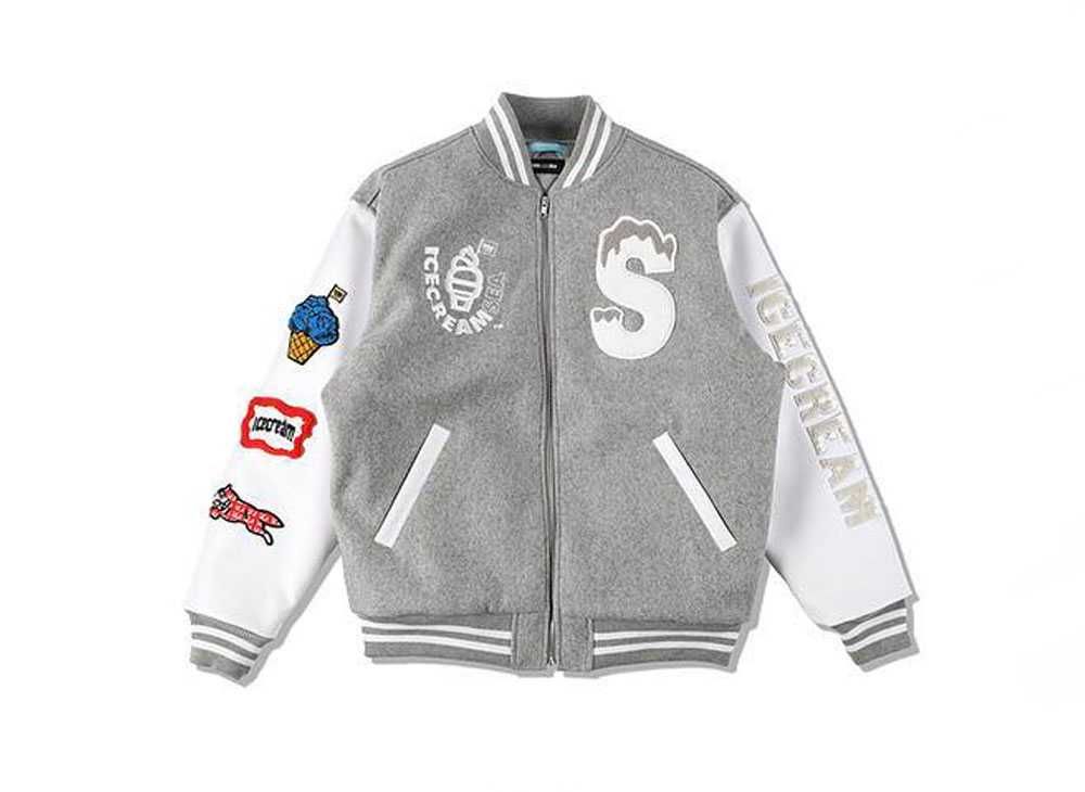 WIND AND SEA x ICECREAM VARSITY JACKET (ICE&SEA) 