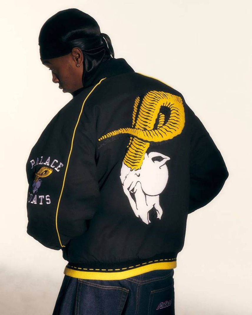 PALACE GOATS VARSITY JACKET NAVY Sサイズ-