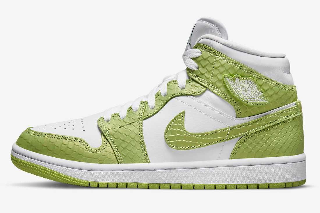 【スニダンで購入可】4/20・4/27発売 Nike WMNS Air Jordan 1 Low "Vivid Green Snakeskin"  2types 抽選/定価/販売店舗まとめ 13枚目