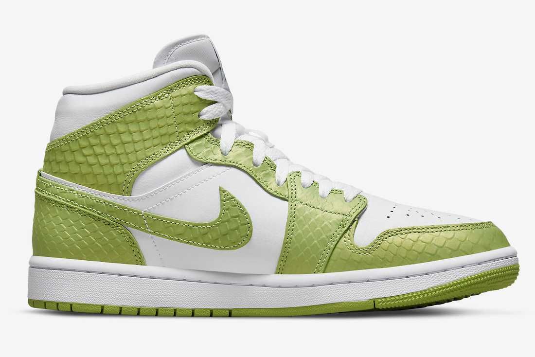 【スニダンで購入可】4/20・4/27発売 Nike WMNS Air Jordan 1 Low "Vivid Green Snakeskin"  2types 抽選/定価/販売店舗まとめ 14枚目