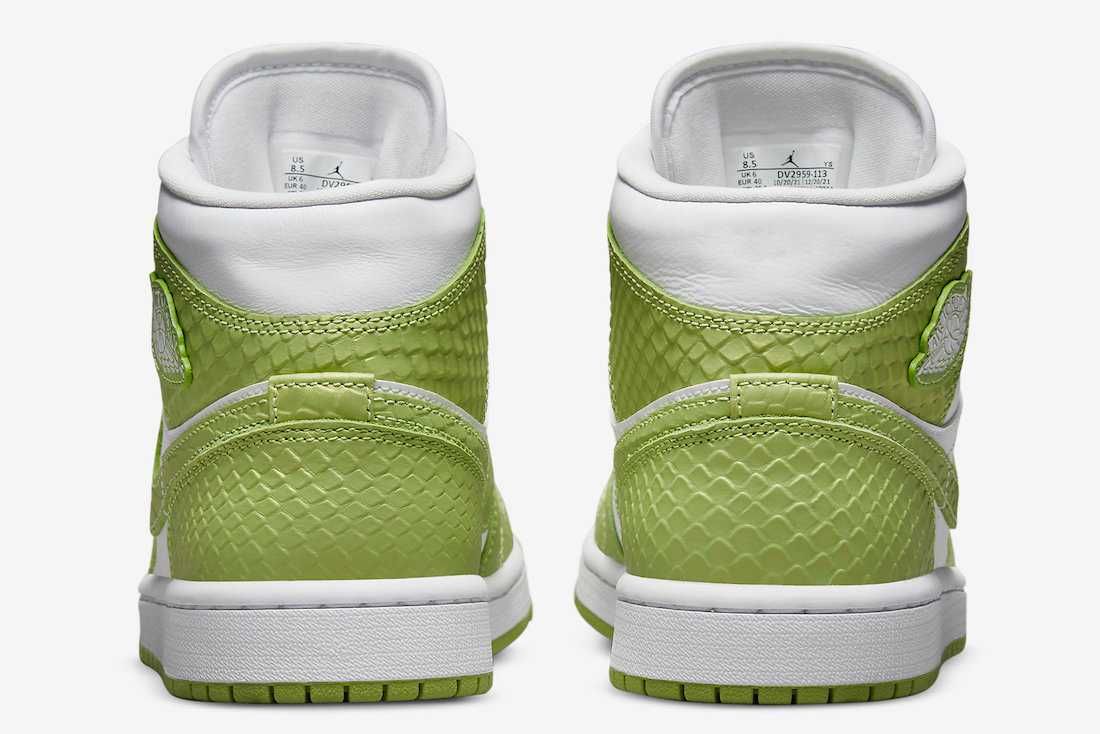 【スニダンで購入可】4/20・4/27発売 Nike WMNS Air Jordan 1 Low "Vivid Green Snakeskin"  2types 抽選/定価/販売店舗まとめ 16枚目