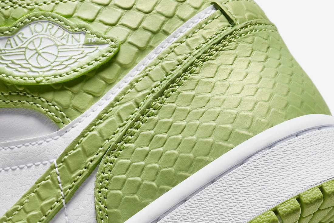 【スニダンで購入可】4/20・4/27発売 Nike WMNS Air Jordan 1 Low "Vivid Green Snakeskin"  2types 抽選/定価/販売店舗まとめ 19枚目