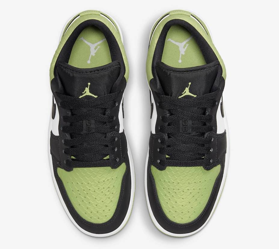 【スニダンで購入可】4/20・4/27発売 Nike WMNS Air Jordan 1 Low "Vivid Green Snakeskin"  2types 抽選/定価/販売店舗まとめ 8枚目