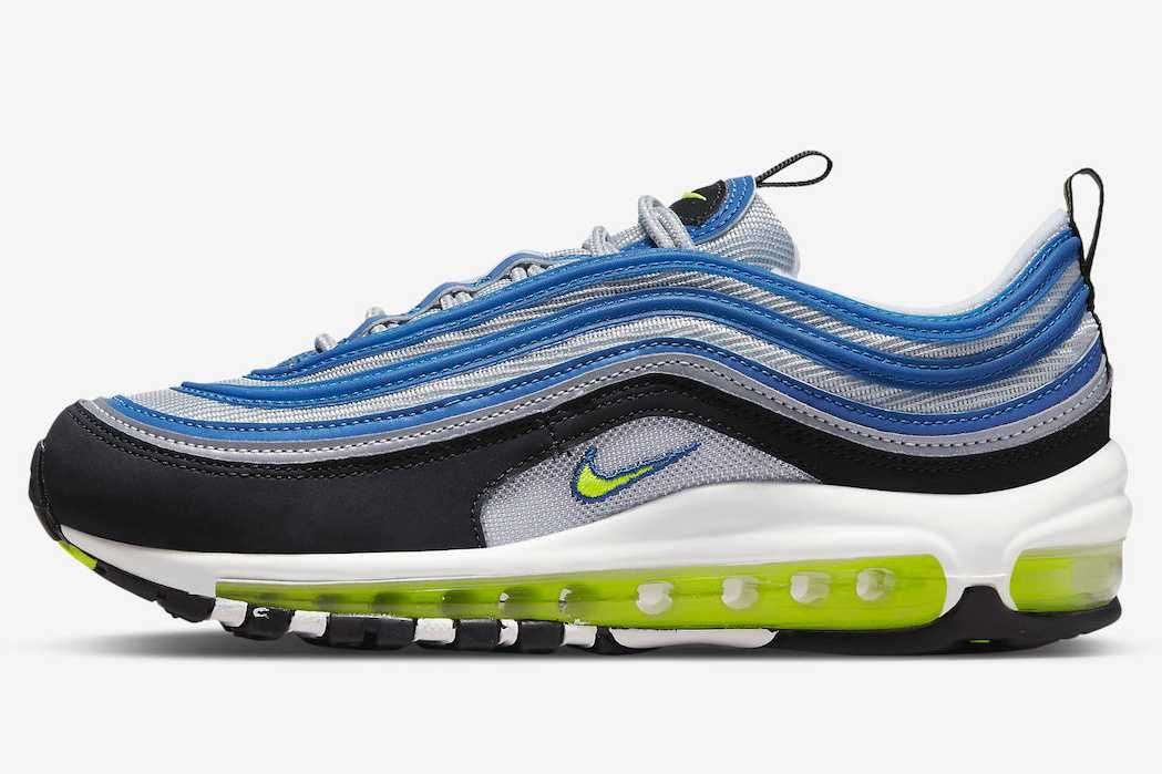 【スニダンで購入可】7/29発売 Nike Air Max 97 "Atlantic Blue/Voltage Yellow" 抽選/定価/販売店舗まとめ 7枚目