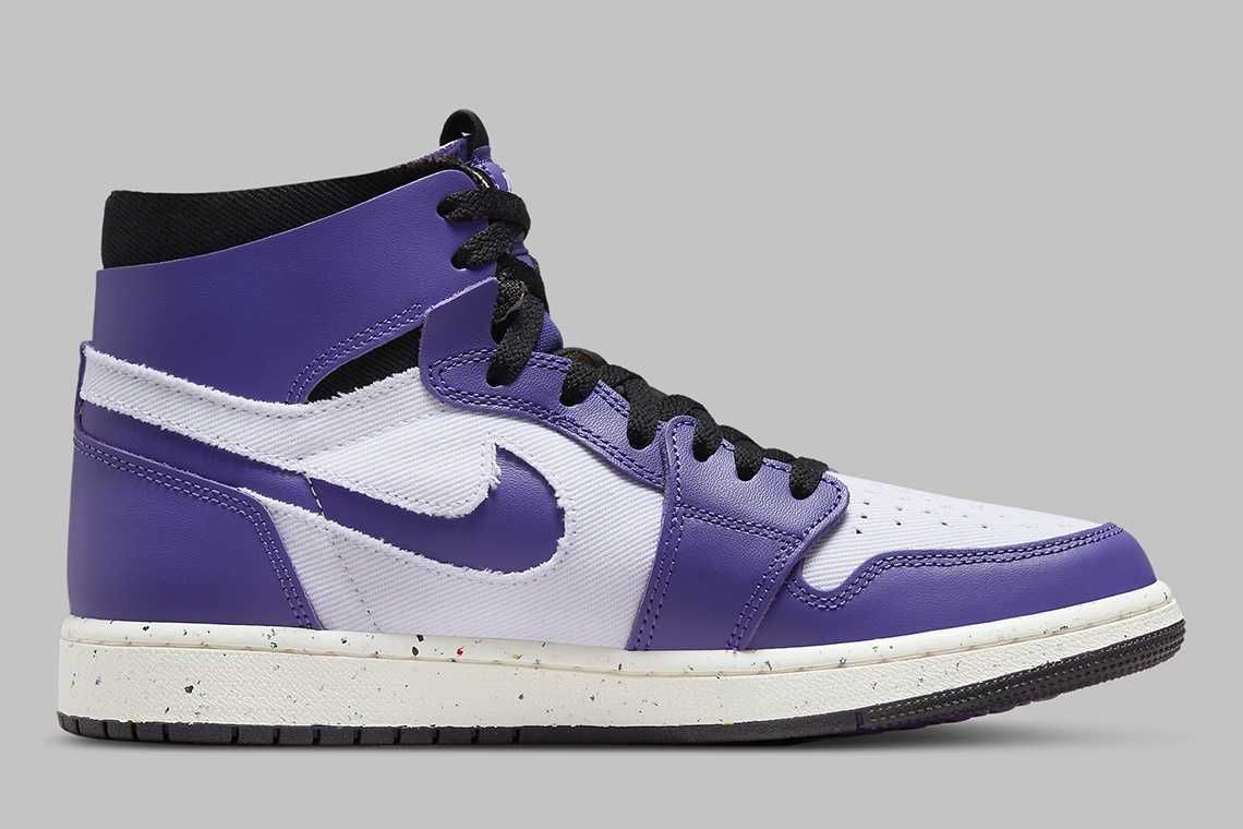 【スニダンで購入可】5/13発売 Nike Air Jordan 1 High Zoom Comfort "Purple/White/Black" 抽選/定価/販売店舗まとめ 5枚目