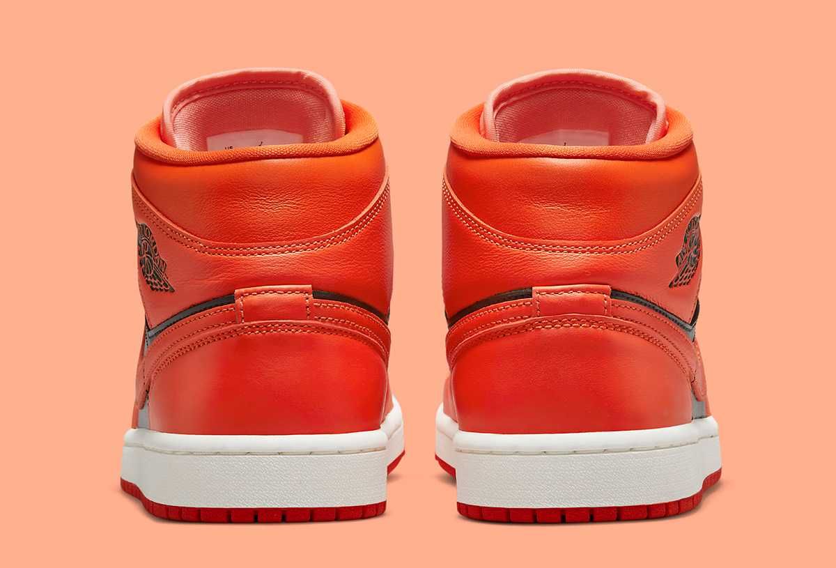 【スニダンで購入可】8/17発売 Nike WMNS Air Jordan 1 Mid SE "Orange/Black" 抽選/定価/販売店舗まとめ 7枚目