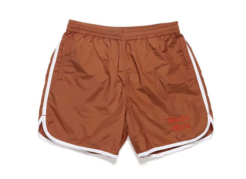 WACKO MARIA ATHLETIC SHORTS BROWN-