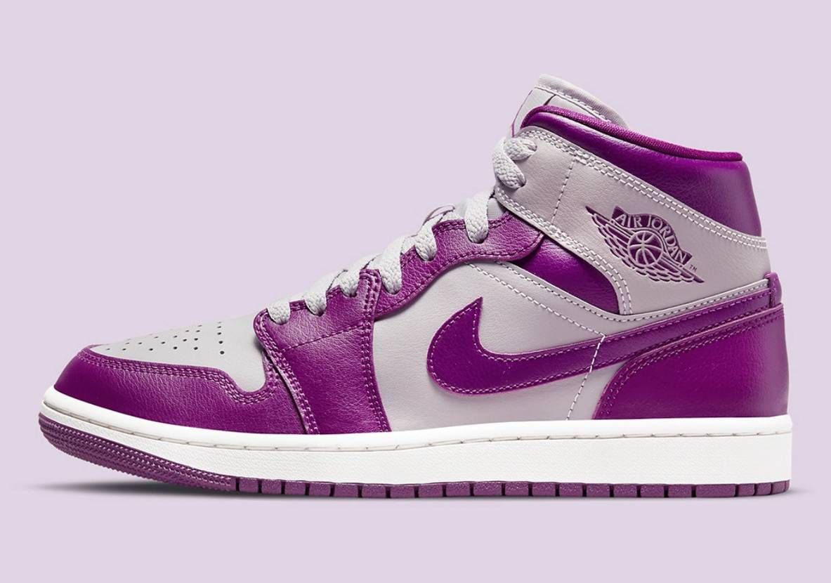 【リーク】Nike WMNS Air Jordan 1 Mid "Purple/Grey" 抽選/定価/販売店舗まとめ 2枚目