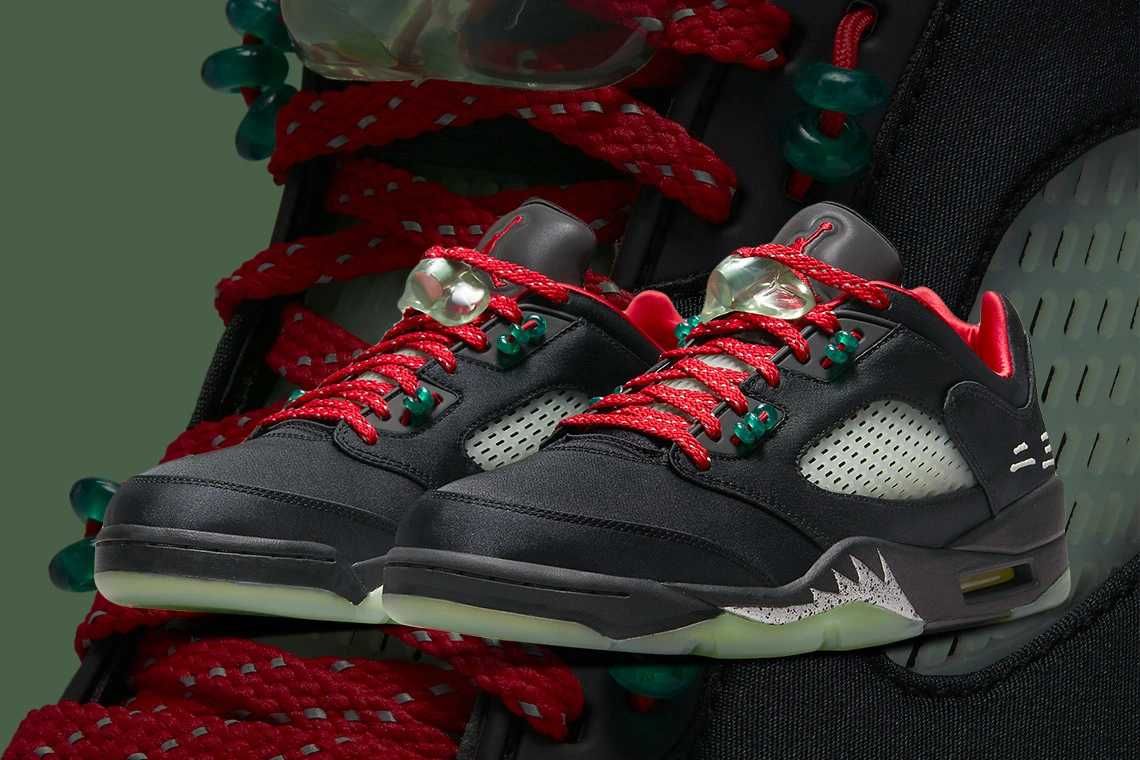 【スニダンで購入可】5/20発売 CLOT × Nike Air Jordan 5 Low "Jade 5 Low" 抽選/定価/販売店舗まとめ 4枚目