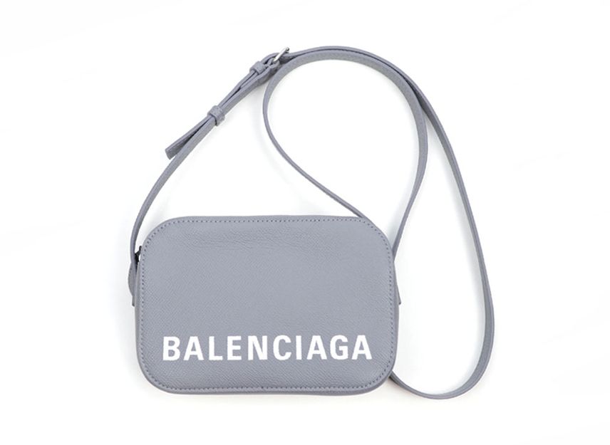 BALENCIAGA Ville Leather Camera Bag XS Gris Perle SNKRDUNK