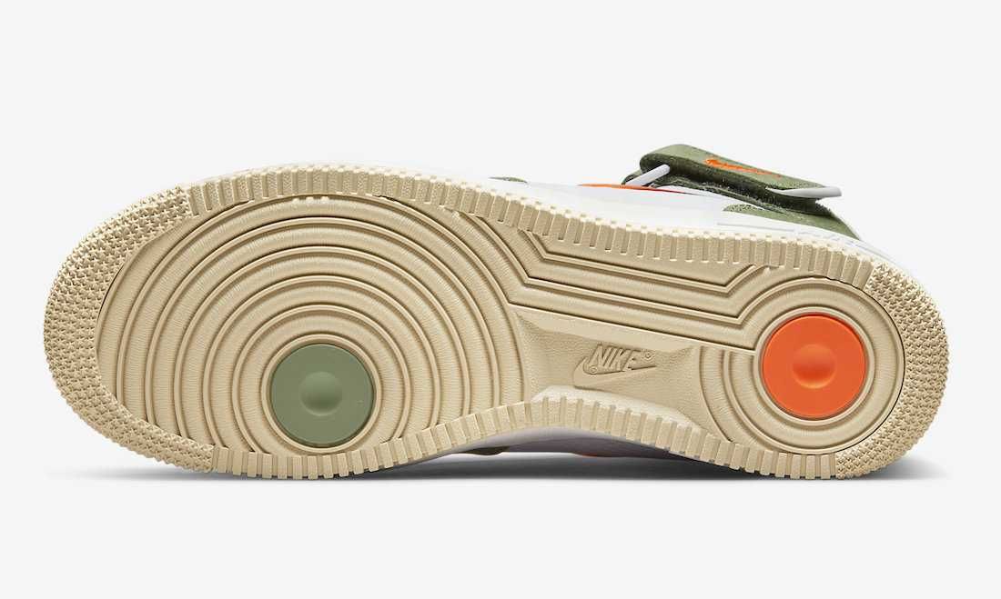 【スニダンで購入可】5/19発売 Nike Air Force 1 Mid QS "Olive Green and Total Orange" 抽選/定価/販売店舗まとめ 9枚目