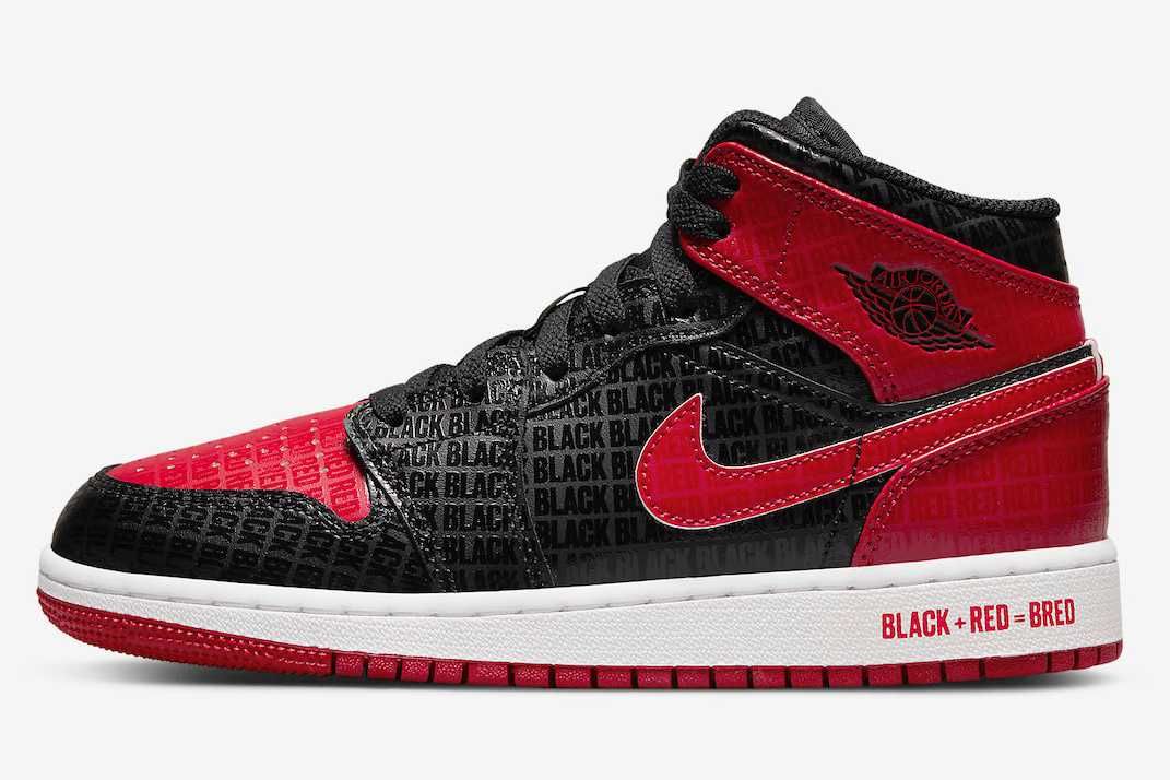 【スニダンで購入可】近日発売 Nike GS Air Jordan 1 Mid "Bred" 抽選/定価/販売店舗まとめ 2枚目