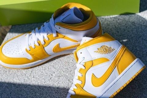 【スニダンで購入可】8/17発売 Nike WMNS Air Jordan 1 Mid "Lemon" 抽選/定価/販売店舗まとめ 7枚目