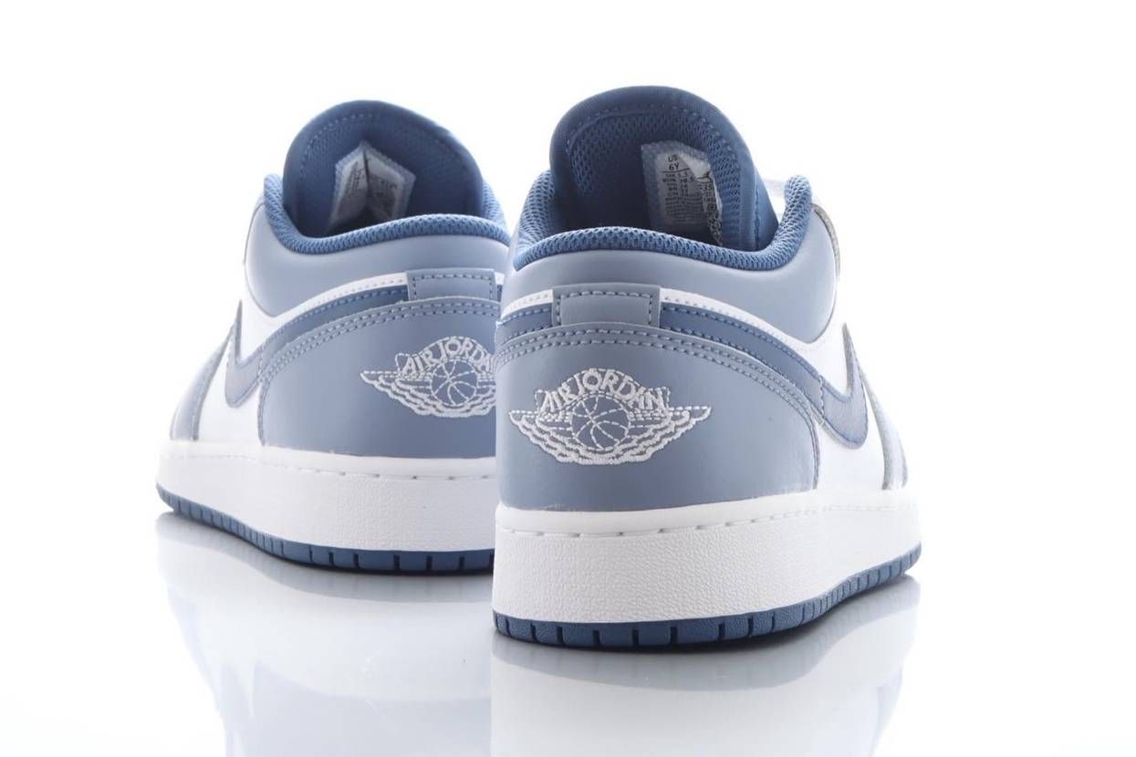 【販売リンクあり】5/5・5/6発売 Nike Air Jordan 1 Low "White/Steel Blue" 抽選/定価/販売店舗まとめ 4枚目