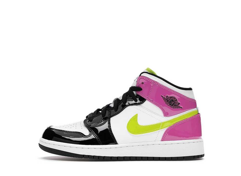 jordan 1 mid white black cyber pink