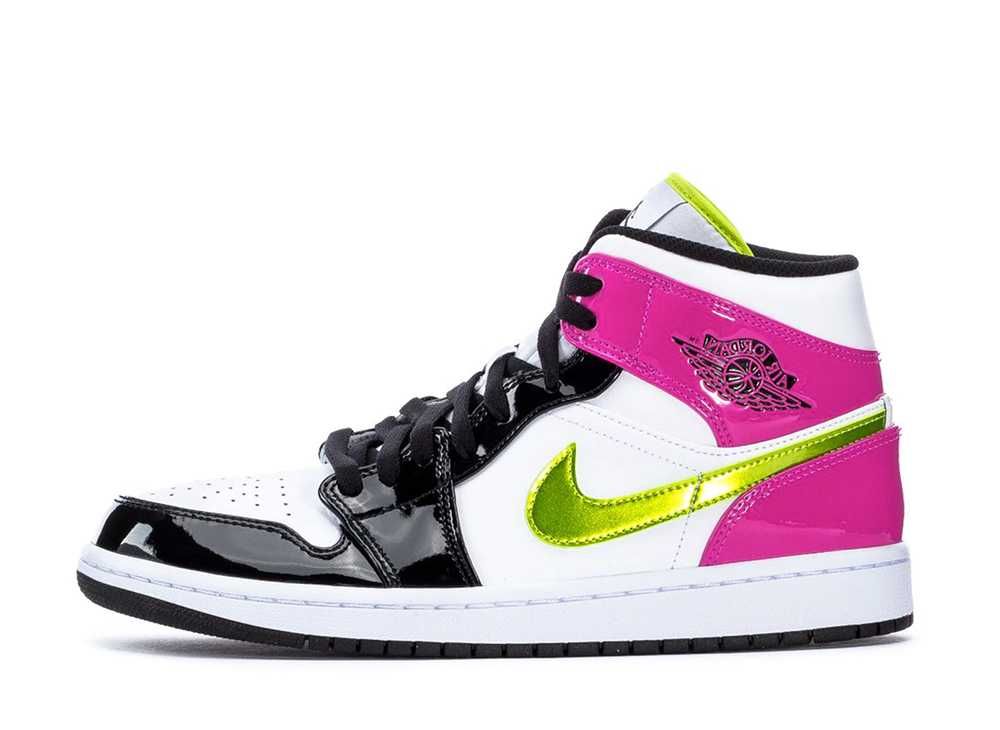 jordan 1 mid white black cyber pink
