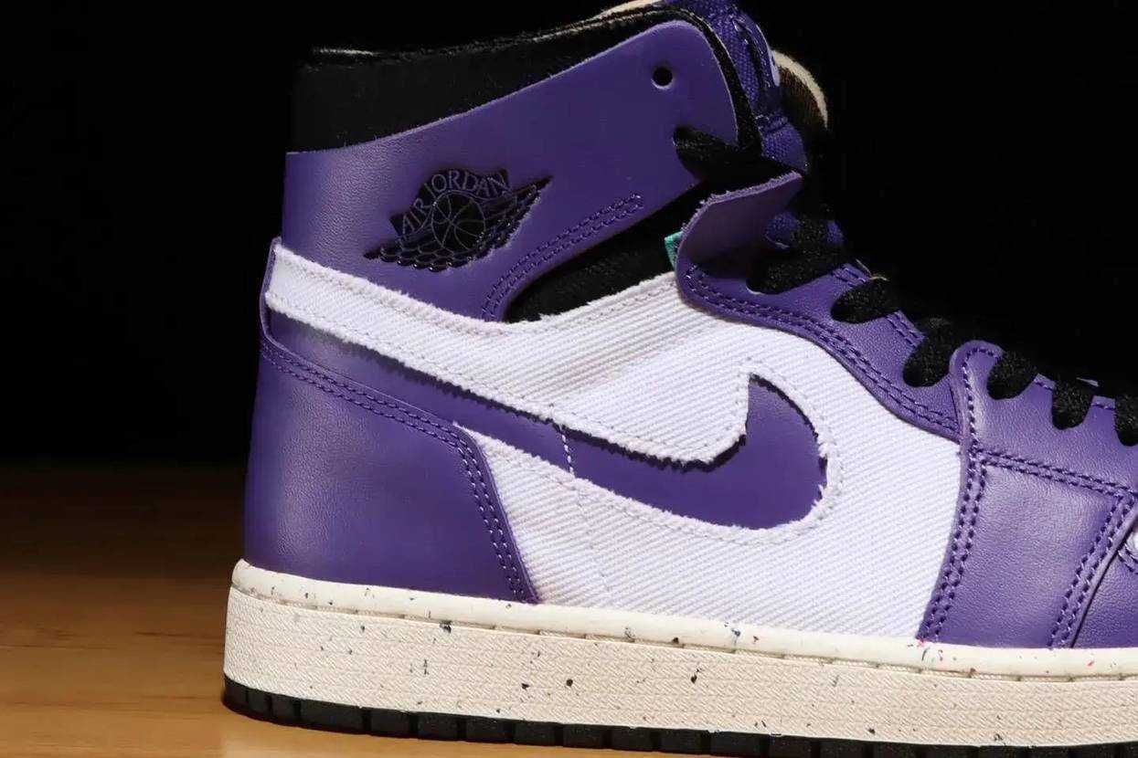 【スニダンで購入可】5/13発売 Nike Air Jordan 1 High Zoom Comfort "Purple/White/Black" 抽選/定価/販売店舗まとめ 2枚目
