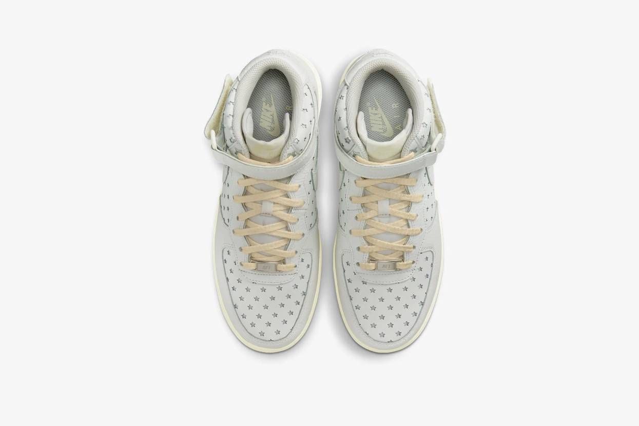 【販売リンクあり】海外抽選中 Nike WMNS Air Force 1 Mid Star "Summit White" 抽選/定価/販売店舗まとめ 6枚目