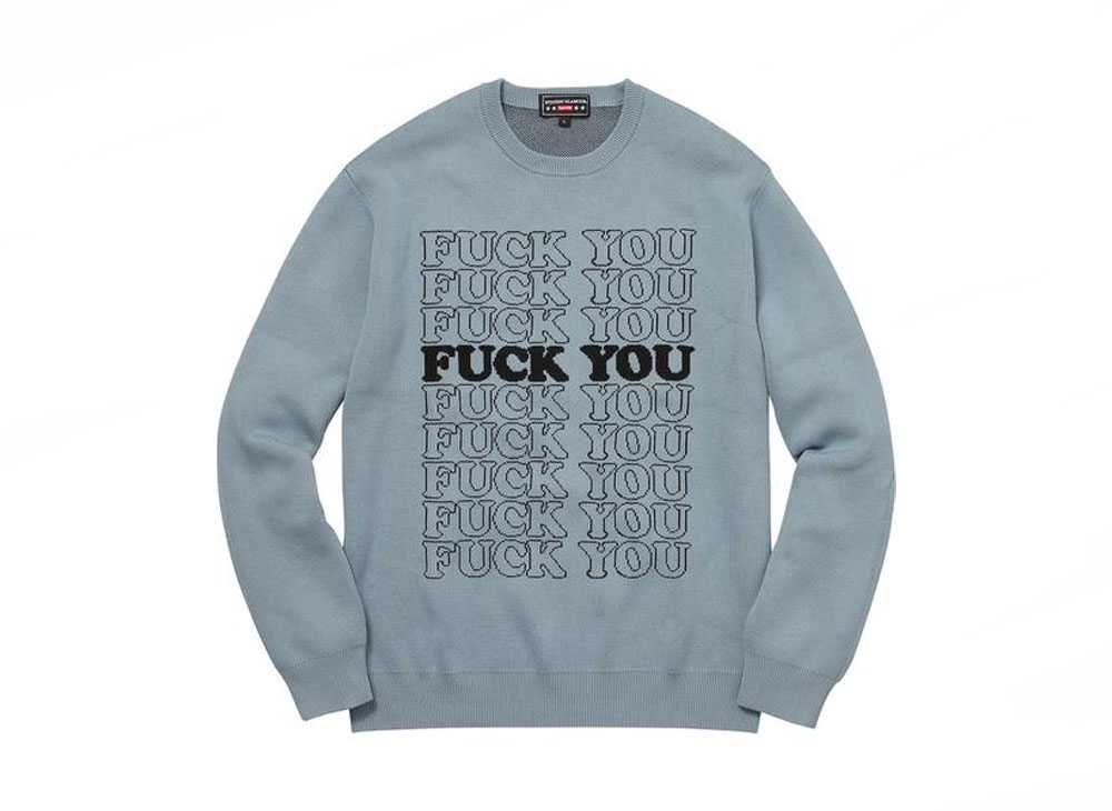Supreme x HYSTERIC GLAMOUR Fuck You Sweater 
