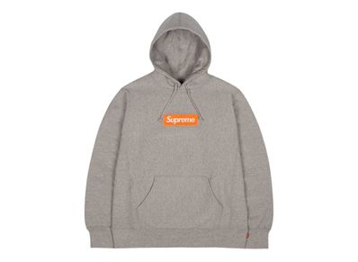 Supreme box logo hoodie top rust