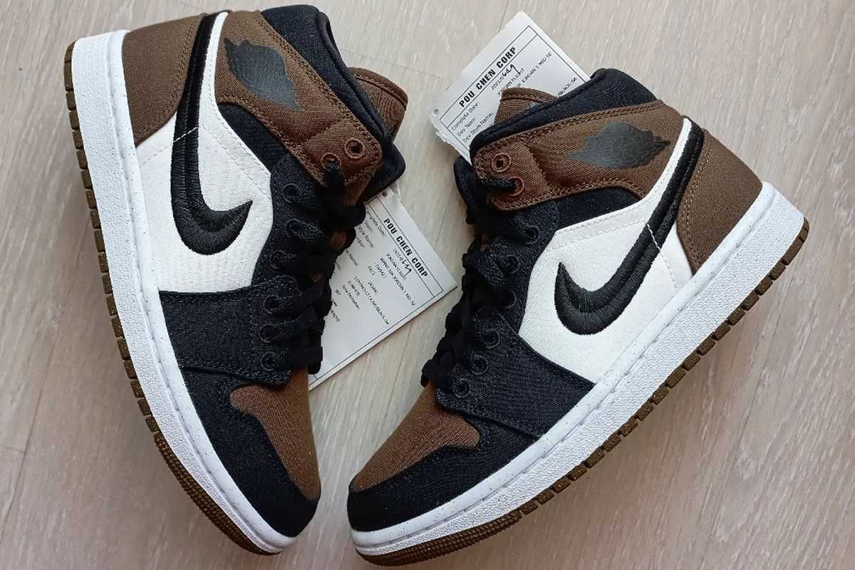 【スニダンで購入可】9/1発売 Nike WMNS Air Jordan 1 Mid SE "Olive Toe" 抽選/定価/販売店舗まとめ 9枚目