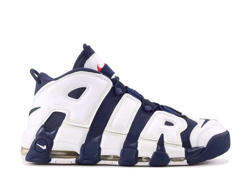 ナイキ エアモアアップテンポ HOH オリンピック "ミッドナイト ネイビー/ホワイト スポーツ レッド"