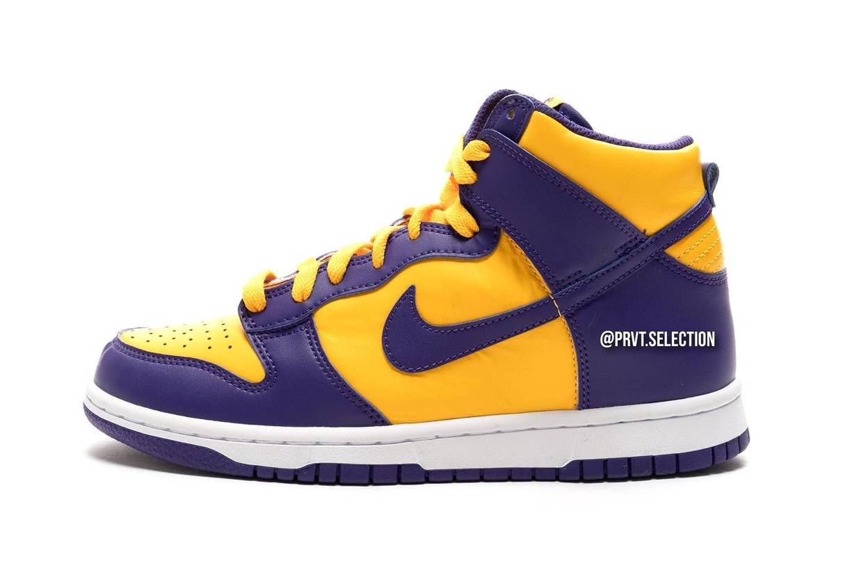 【スニダンで購入可】8/20発売 Nike Dunk High "Lakers" 抽選/定価/販売店舗まとめ 2枚目