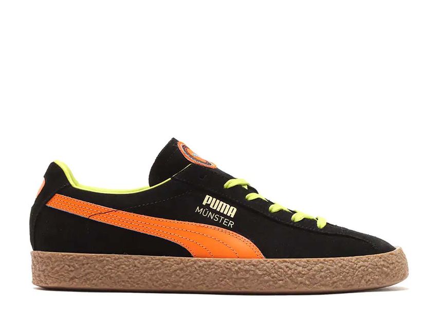 Puma suede hot sale black orange