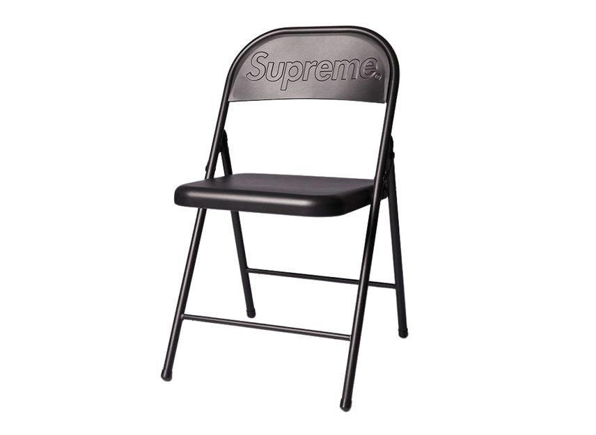 Supreme Metal Folding Chair black | alfasaac.com