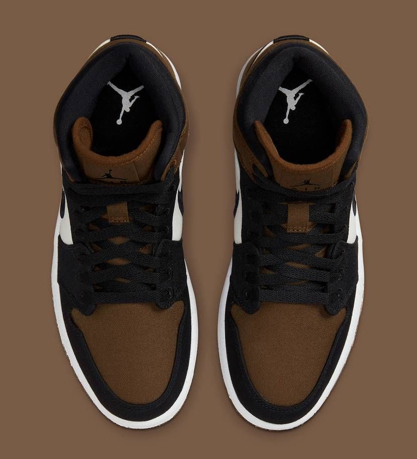 【スニダンで購入可】9/1発売 Nike WMNS Air Jordan 1 Mid SE "Olive Toe" 抽選/定価/販売店舗まとめ 4枚目