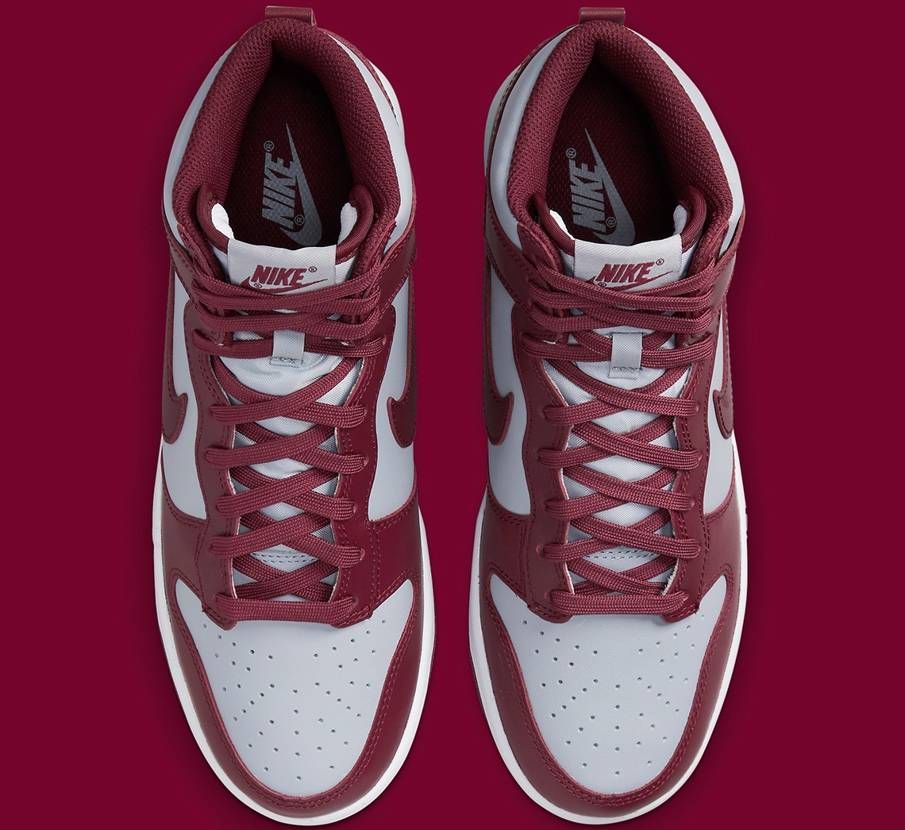 【スニダンで購入可】8/19発売 Nike Dunk High "Dark Beetroot and Wolf Grey" 抽選/定価/販売店舗まとめ 4枚目