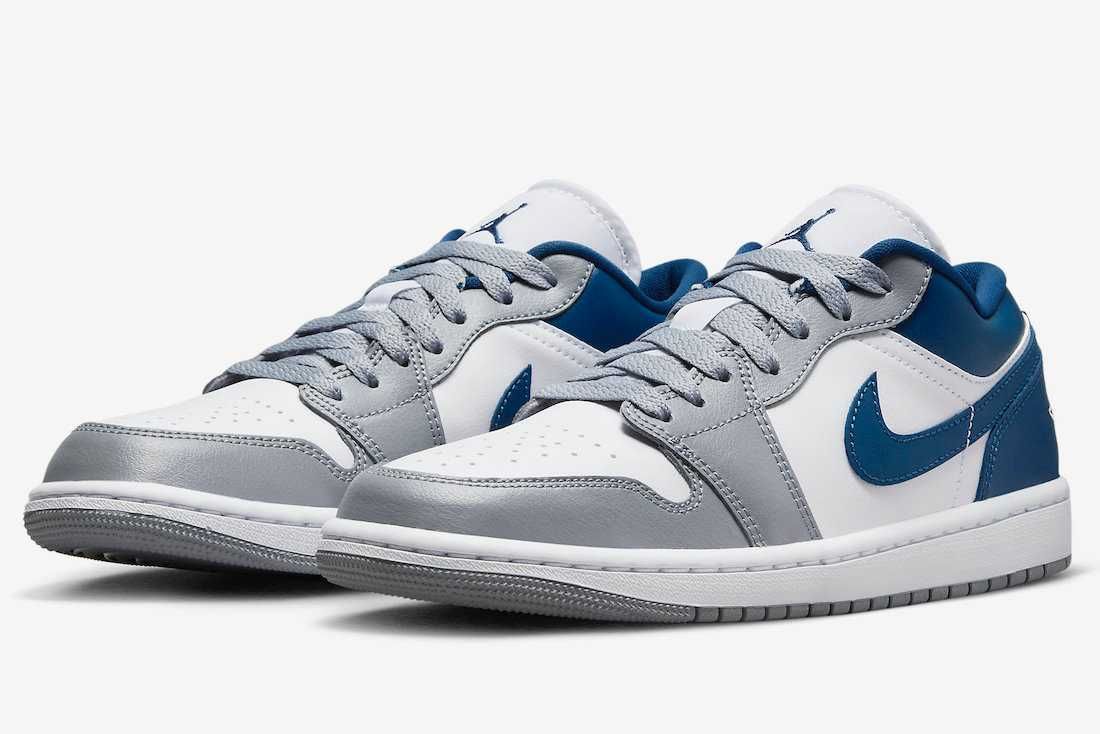 【スニダンで購入可】7/11発売 Nike WMNS Air Jordan 1 Low "Grey and Blue" 抽選/定価/販売店舗まとめ 6枚目