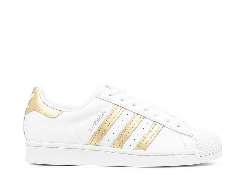 Adidas superstar top women white gold