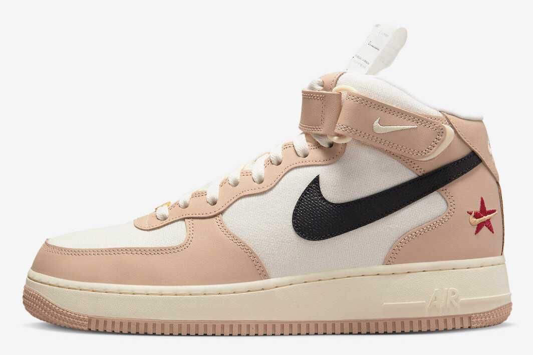 【スニダンで購入可】8/25発売 Nike Air Force 1 Mid "Pale Ivory and Shimmer / Izakaya" 抽選/定価/販売店舗まとめ 5枚目