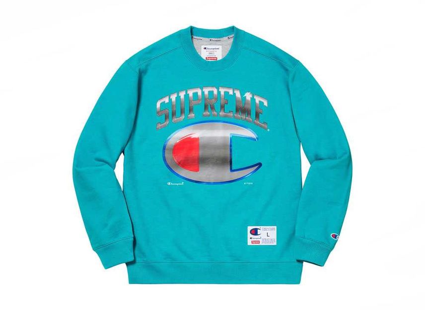 Supreme x 2025 champion chrome crewneck