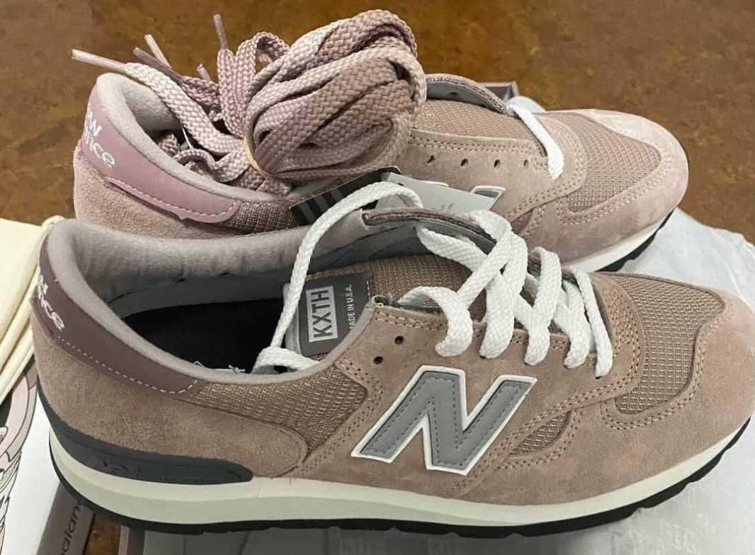【スニダンで購入可】6/18発売 KITH × New Balance 990V1 "Dusty Rose" 抽選/定価/販売店舗まとめ 4枚目