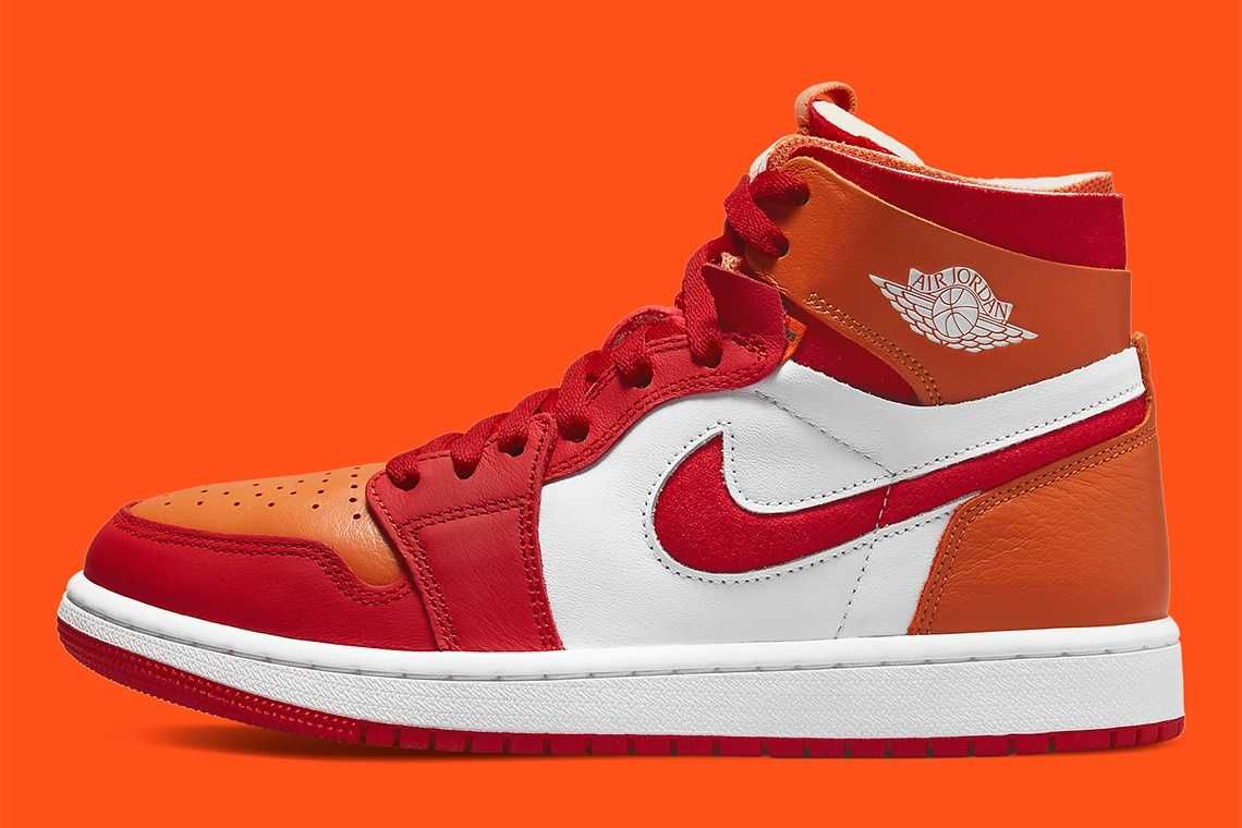 【販売リンクあり】近日発売 Nike WMNS Air Jordan 1 Zoom Comfort "Fire Red/Hot Curry" 抽選/定価/販売店舗まとめ 2枚目