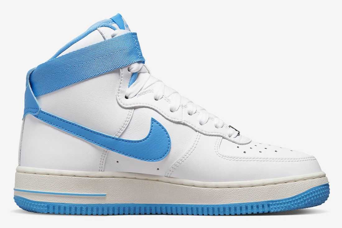 【スニダンで購入可】8/23発売 Nike WMNS Air Force 1 High "University Blue" 抽選/定価/販売店舗まとめ 7枚目