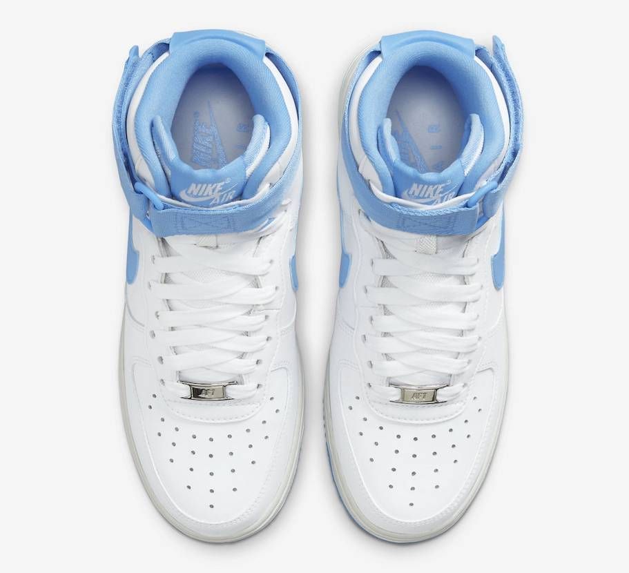 【スニダンで購入可】8/23発売 Nike WMNS Air Force 1 High "University Blue" 抽選/定価/販売店舗まとめ 8枚目