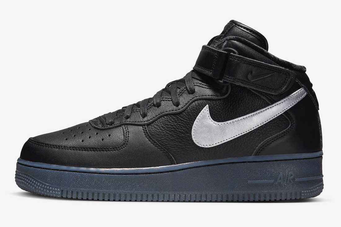 【リーク】Nike Air Force 1 Mid Premium "Black/Mettalic Silver" 抽選/定価/販売店舗まとめ 2枚目
