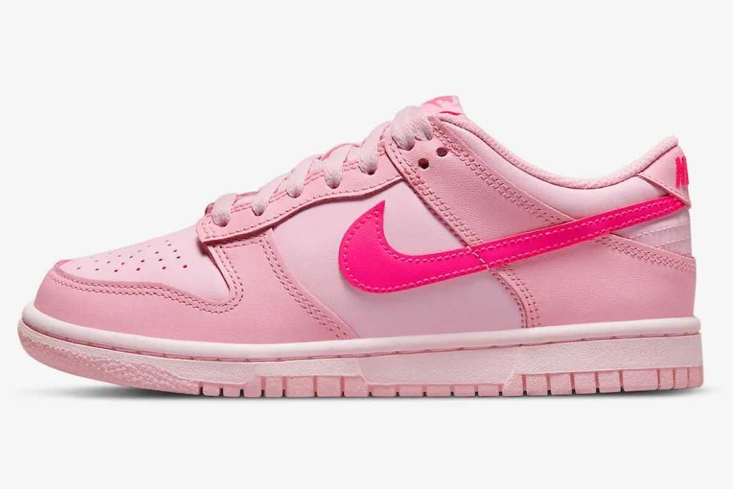 【スニダンで購入可】近日発売 Nike GS Dunk Low "Triple Pink" 抽選/定価/販売 2枚目
