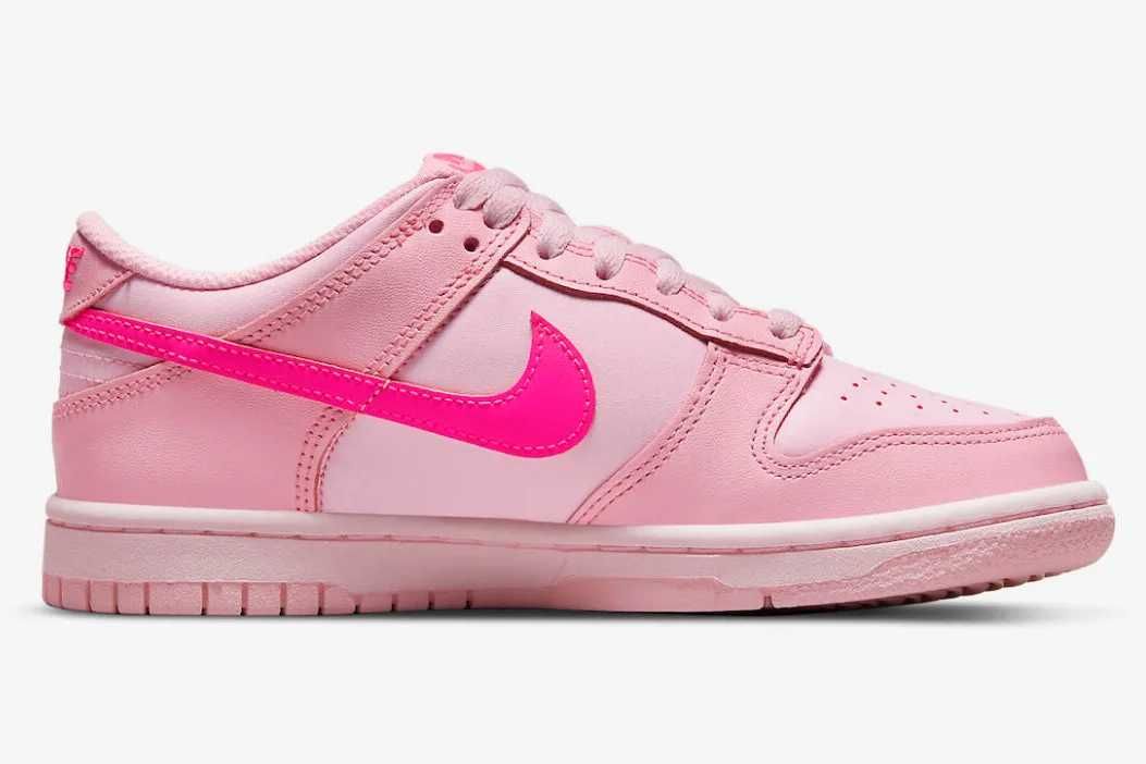 【スニダンで購入可】近日発売 Nike GS Dunk Low "Triple Pink" 抽選/定価/販売 3枚目