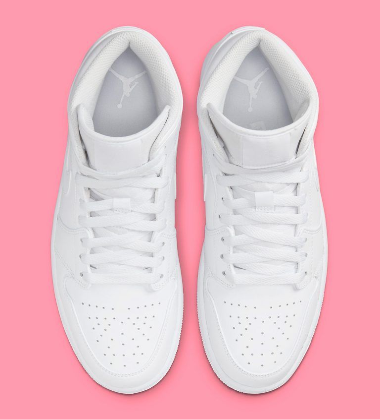 【スニダンで購入可】8/9発売 Nike WMNS Air Jordan 1 Mid "Triple White" 抽選/定価/販売店舗まとめ 4枚目