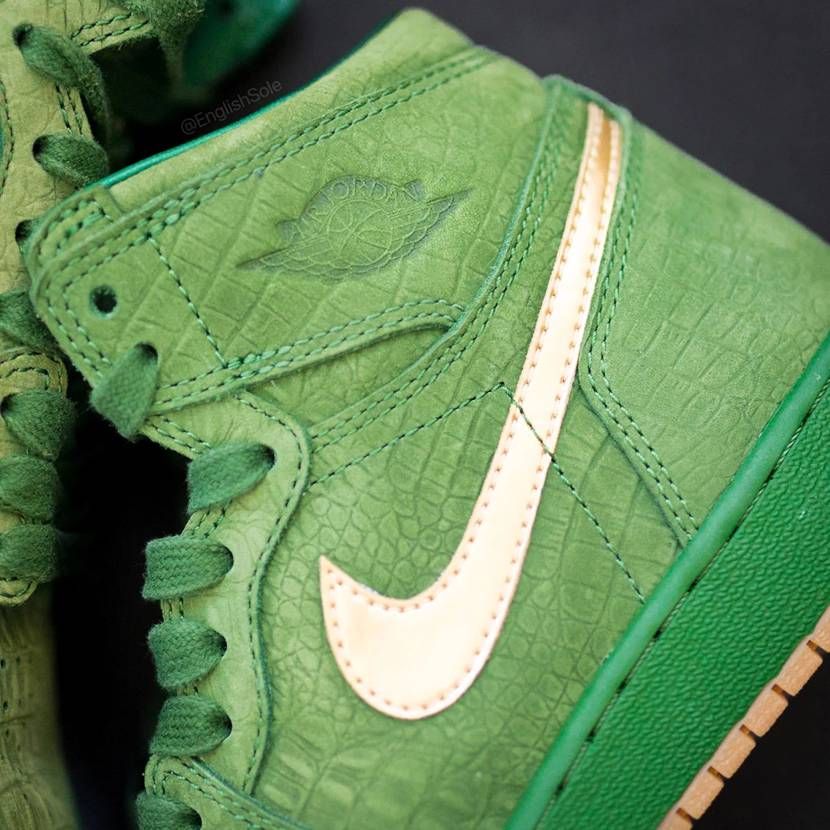【ニュース】Nike Air Jordan 1 High PE "Green Croc"のビジュアルが公開 6枚目