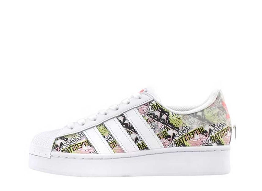 Adidas w superstar bold  cloud white/core black best sale