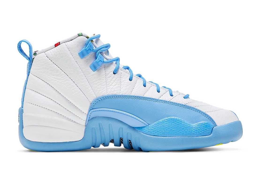 【リーク】Nike GS Air Jordan 12 "White/University Blue/Lemon Venom" 抽選/定価/販売店舗まとめ 3枚目