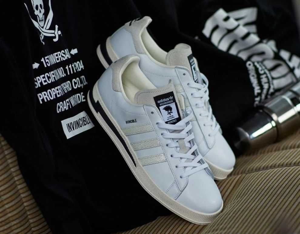 【販売リンクあり】6/25発売 NEIGHBORHOOD × INVINCIBLE × adidas Campus "White" 抽選/定価/販売店舗まとめ 2枚目