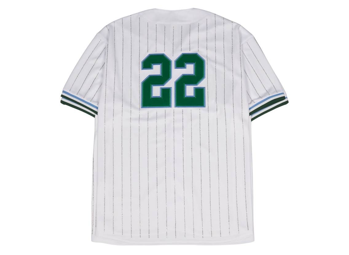 Supreme Rhinestone Stripe Baseball Jersey 
