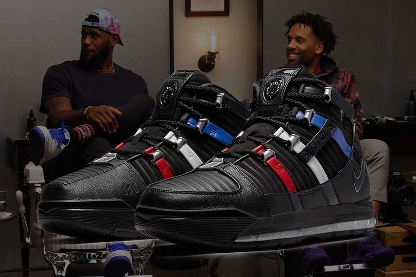 【スニダンで購入可】7/13発売 Nike Zoom LeBron 3 "Black and University Red" 抽選/定価/販売店舗まとめ